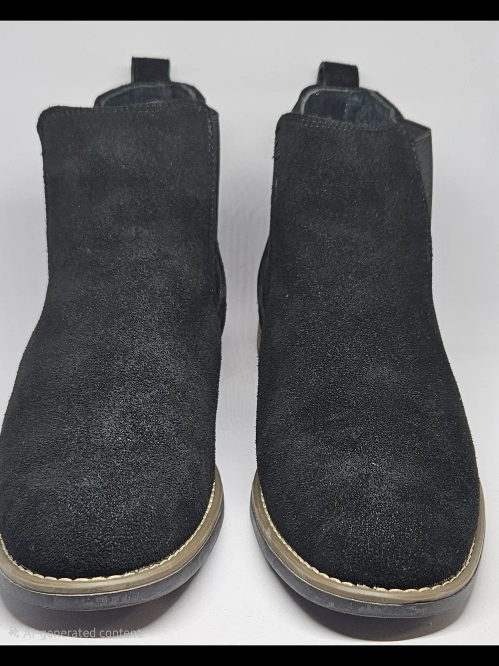 Bruno Marc New York Men's Black Suede Chelsea Boots - Classic Slip-On Sz. 9